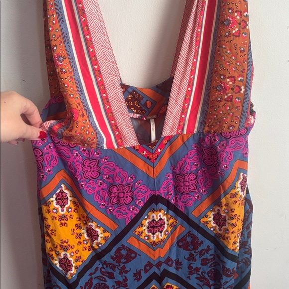 Free People | Maritzah One Piece Multi Jumpsuit Sz 12 - Picture 9 of 17